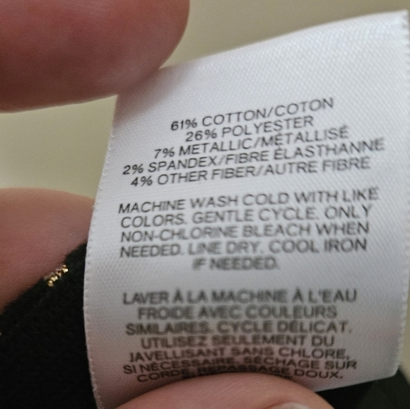 Express Women's Size M Pencil Skirt Gold Metalic Thread Stripes Cotton Blend - Picture 4 of 4